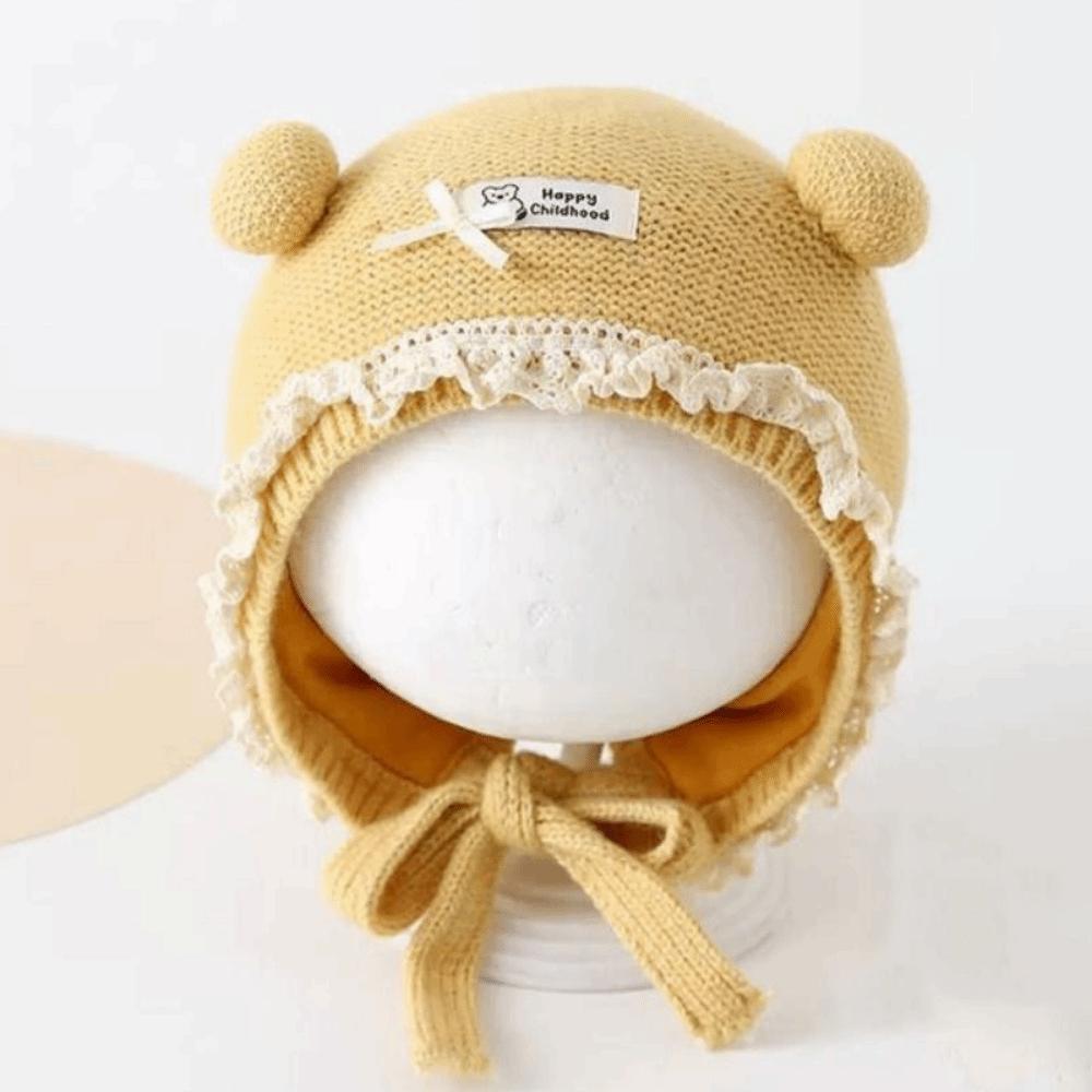 Breathable Winter Baby Crochet Hat Cold-Resistant Winter Baby Lacing Cap Outdoor Activities