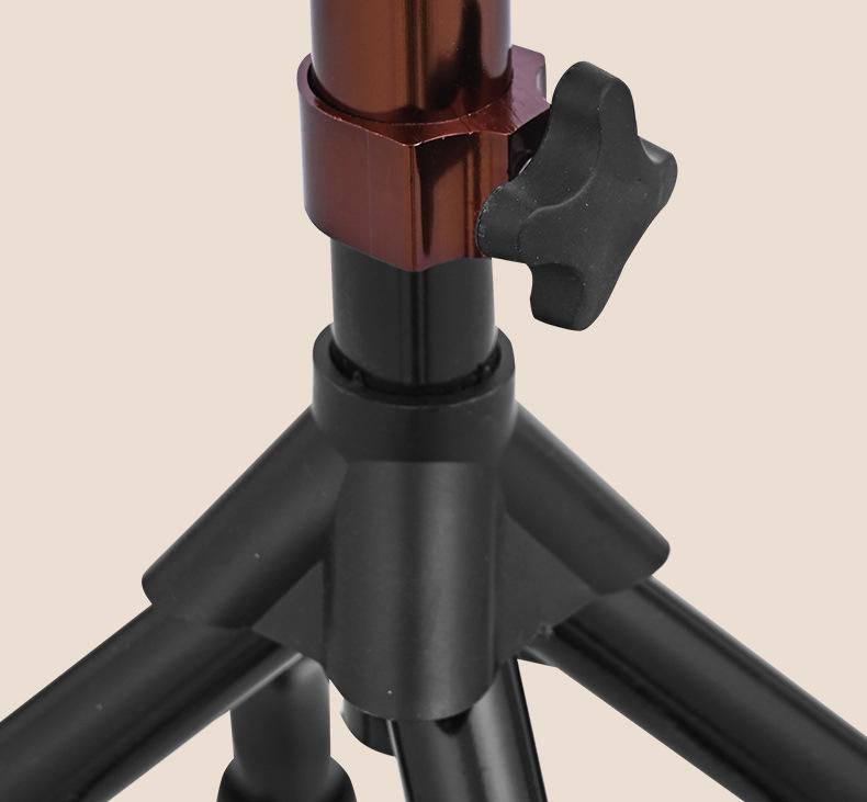Bronze Curved Handle Aluminum Alloy Quad Cane for Seniors, Adjustable Height Non-Slip Mobility Aid