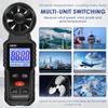 Anemometer Wind Speed Gauge Speedometer Wind Level Tester Air Flow Meter Temperature Measuring Outdoor for Sailing Surfing Flyin