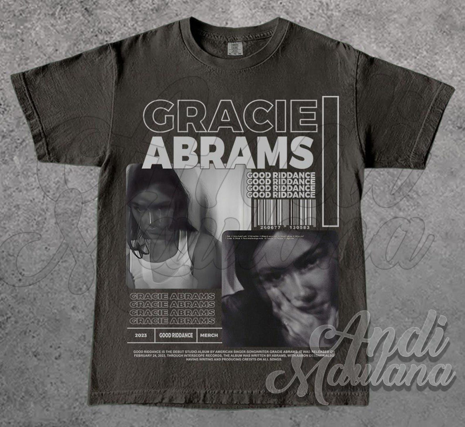GRACIE ABRAMS Good Riddance Singer and Songwriter T-Shirt, Gracie Abrams Merch, Gracie Abrams Good Riddance Album 90s Poster Graphic tee Api M