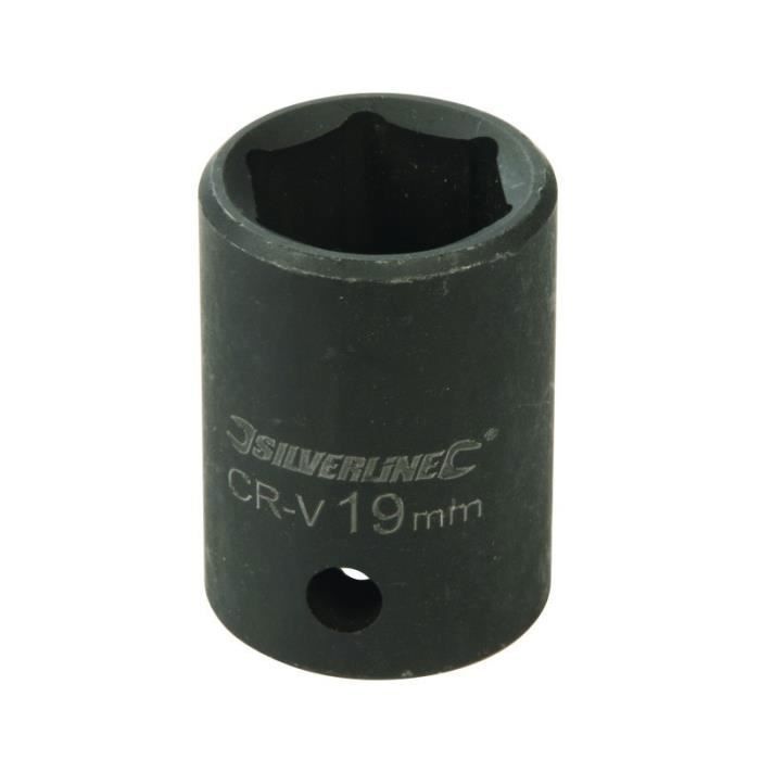 Douille Impact Métrique 1-2" Avec Entraînement À 6 Pointes Choix Du Modèle 19 Mm