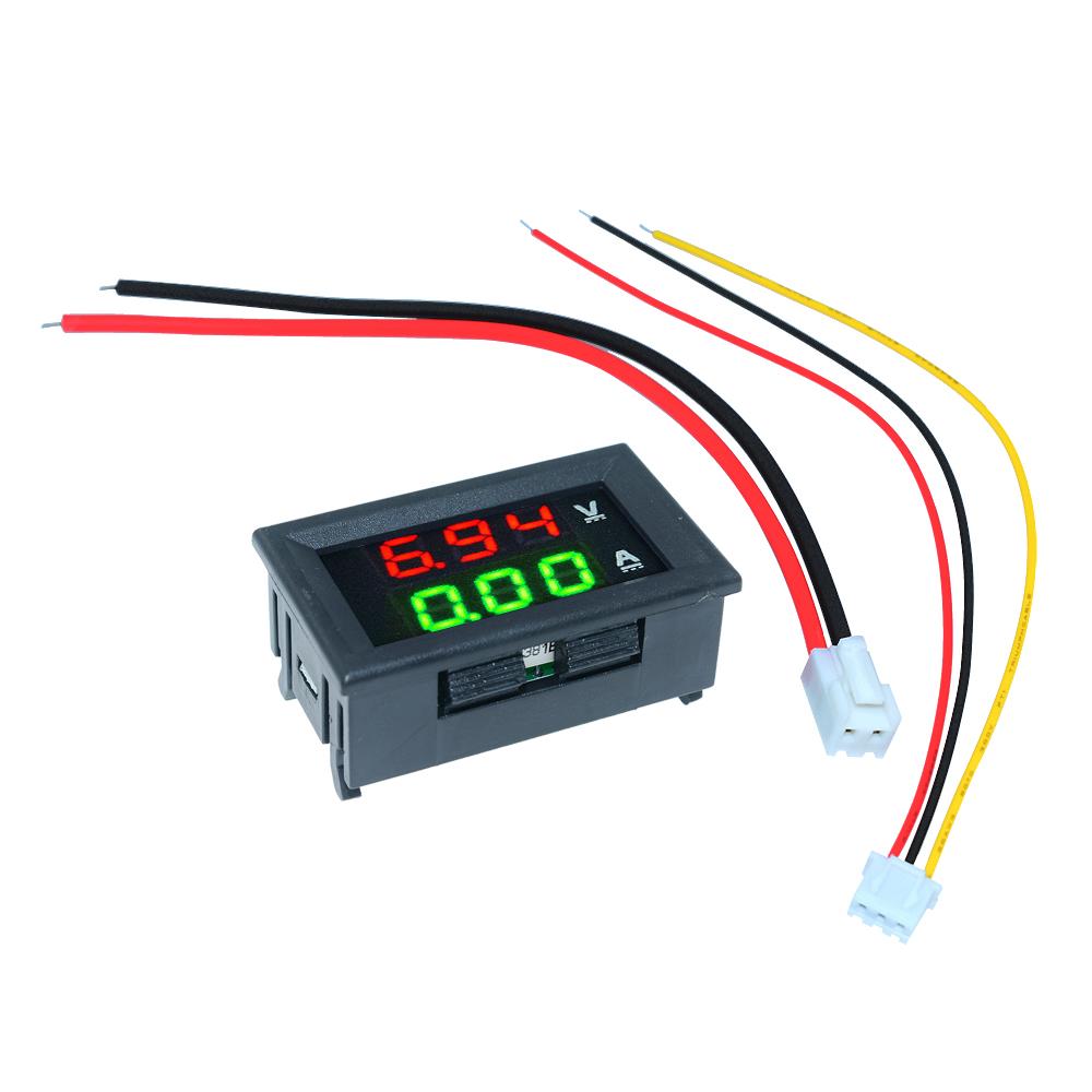 DC 1-111V 11A 11A 111A Auto Car Electronic Digital Voltmeter Ammeter 1.16'' LED Display Voltage Regulator Volt AMP Meter Tester