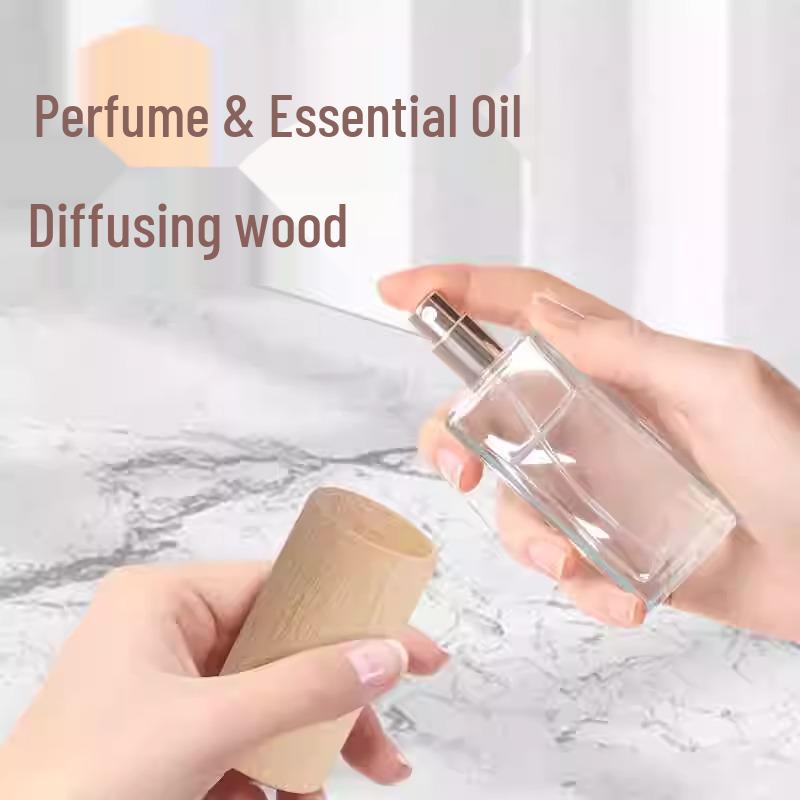Wooden Cylindrical Mosquito Repellent Diffuser - Long-lasting Scent for Bedroom, Wardrobe, or Car