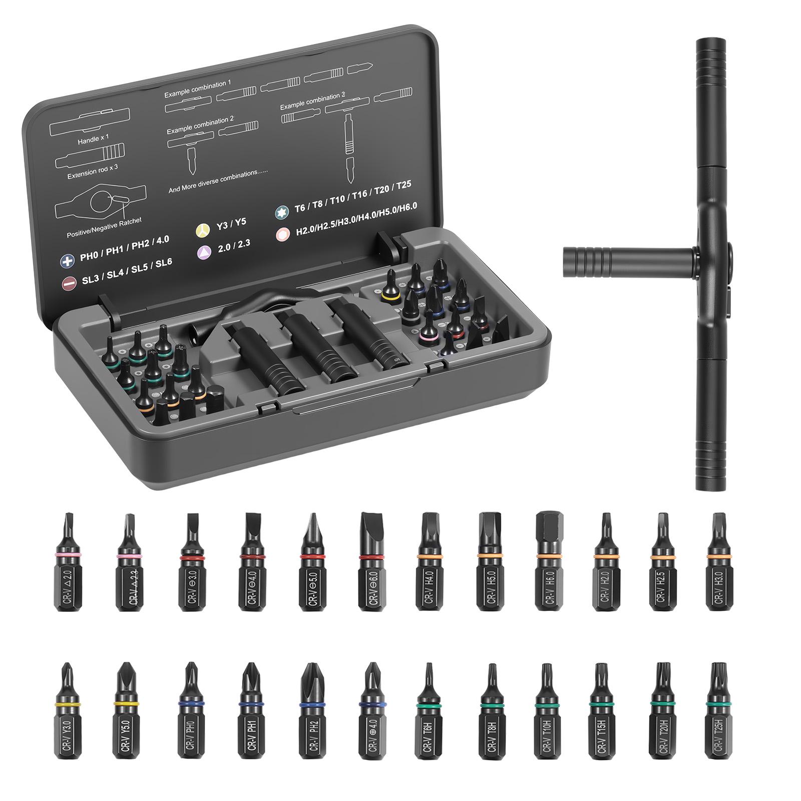 Ratchet Screwdriver Set 43in1/24in1 Magnetic Screwdriver Repair Tools Set with Handle Multi-functional Screwdrivers for Computer