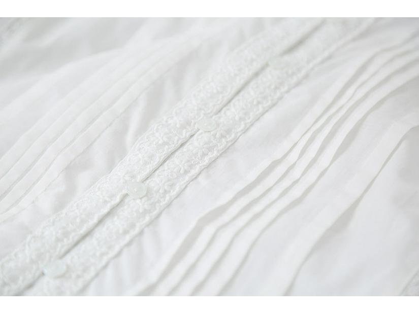 White Moon French Lace Shirt: Wear Alone or Layered! Classic French Style Shirt