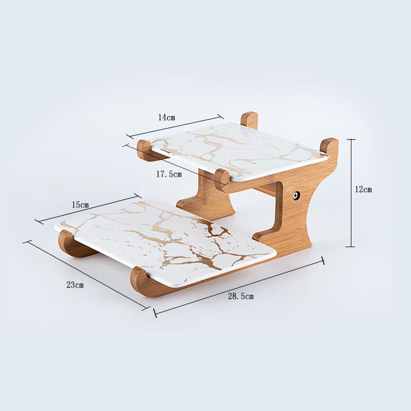 Marble Pattern Ceramic Cake & Dessert Stand