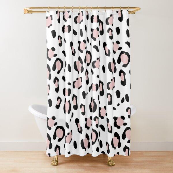 Leopard Print Shower Curtain Brown Bathroom Curtain Wild Safari Animal Powerful Bathroom Set For Men Panthera Bathroom Decor Set
