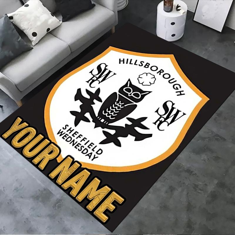 Custom Name Sheffield Wednesday Carpet Rug for Living Room Bedroom Home Sofa Decoration,Kids Play Non-slip Floor Mat