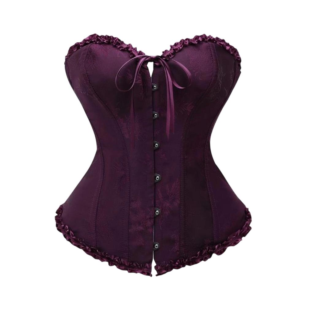 Women's Corset Top with Lace-Up Front Bustier Shapewear for Daily Wear