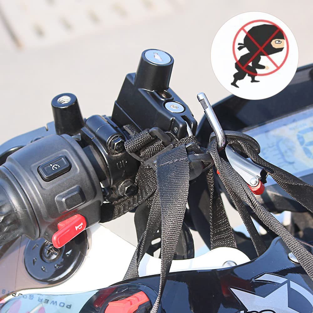 Samcos Motorcycle Helmet Lock, Helmet Holder, 1 Set, Multi-functional, Universal Holder, Anti-Theft, Motorcycle, Electric