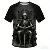 Summer Fashion Trend Hip-hop Cool 3D Printed Personalized T-shirt for Men's Casual and Comfortable Short Sleeved T-shirt