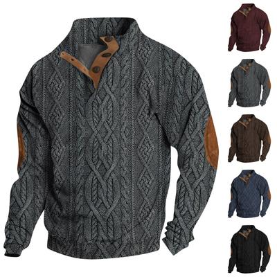 Felpa Primavera e Uomo con Collo Alto è Maglioni Casual da Esterno Top