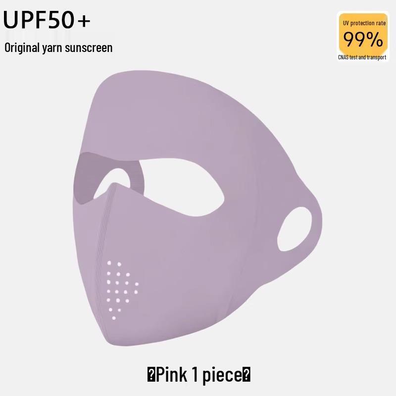 Facekini Women's UV Protection Ice Silk Mask - Lightweight, Breathable, Full Face & Eye Corner Shield