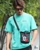 GATCHA Patch Mini Shoulder Bag for Men and F Women, Surfing, Casual, Spring/Summer, 252G8507, Black,