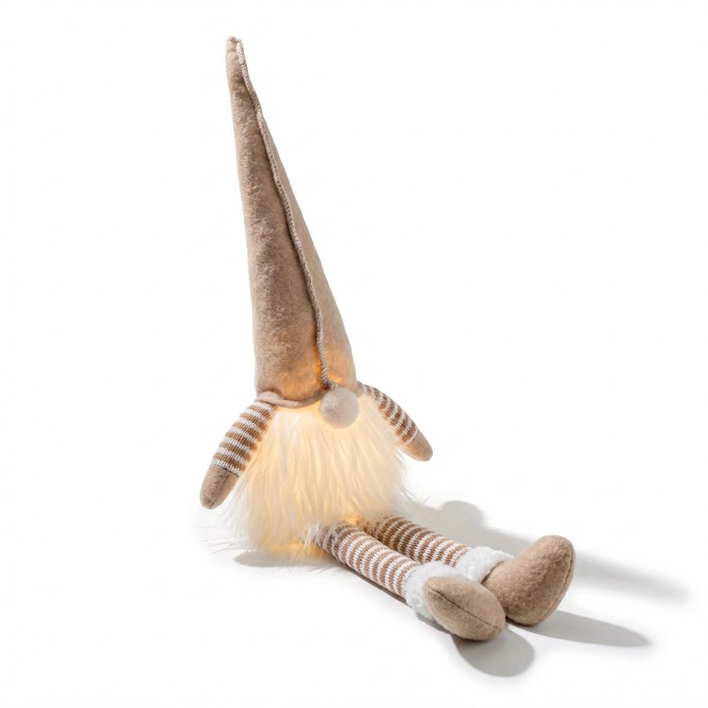 

Luminous Gnome Ornament - Sitting Pose Christmas Decoration for Home Window
