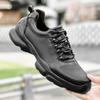 Autumn New High-quality Leather Casual Shoes Non-slip Outdoor Thick-soled Solid-color Sports Shoes