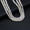 1String, 4-5mm White Natural Freshwater Near Round Pearls 36cm Loose Beads for Handmade Jewelry Craft Supplies, DIY Holiday Gifts