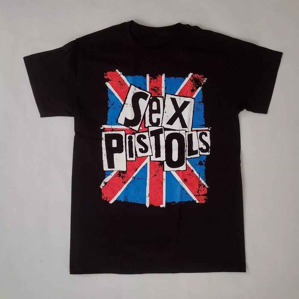 SEX PISTOLS Band Flag Logo Full Size S-5XL Unisex T-Shirt