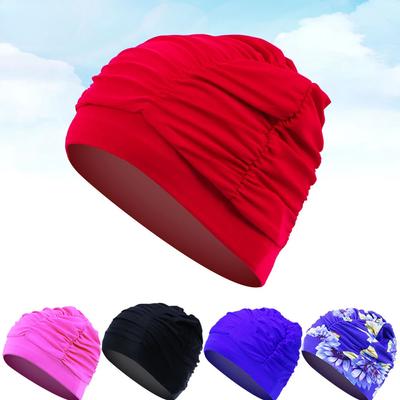 Bonnets de natation à la mode pour femmes, respirants, cheveux longs, chapeaux de natation élargis, accessoires de piscine