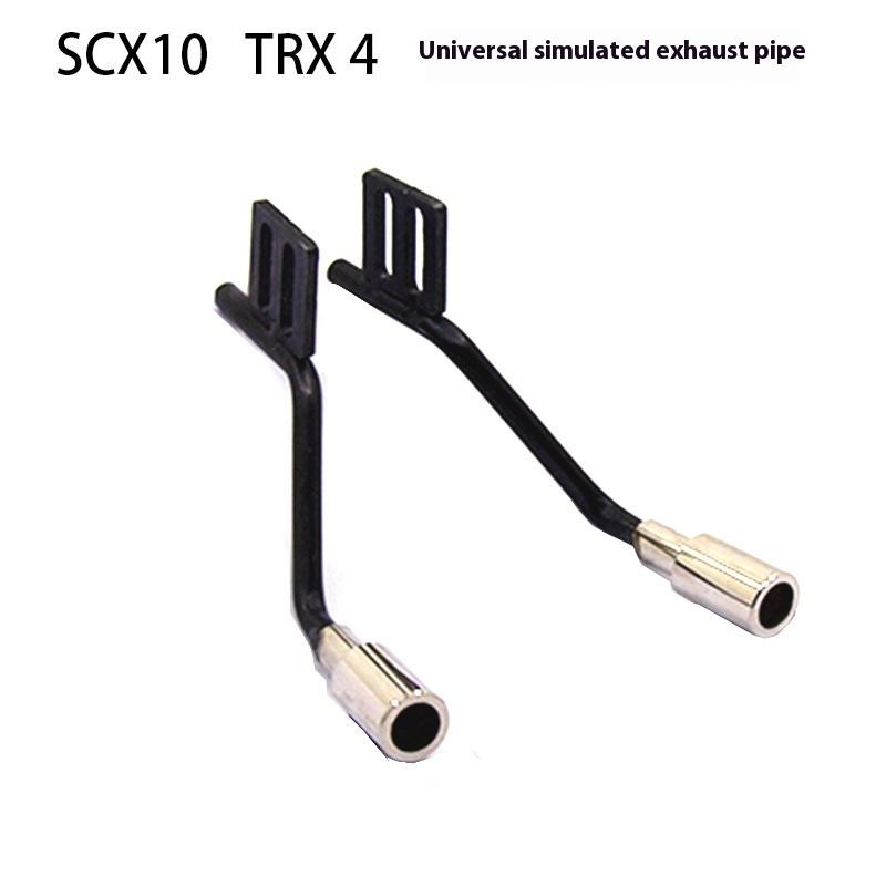 1 Pair Exhaust Pipe Accessories Metal Rc Car Simulation Decoration For Scx10 For  Trx4 1/10 Rc Car