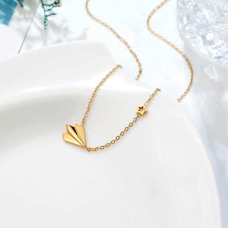 Japanese And Korean Ins Simple And Cute Necklace Niche Design Collarbone Chain High-End Trendy Women'S Jewelry