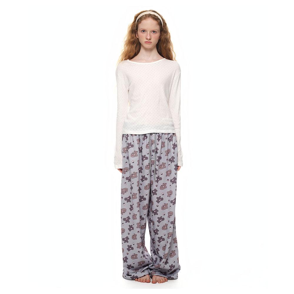 Myujeumudeu Muffin Bear 2-Way Jogger Wide Pants (Banding Pants)