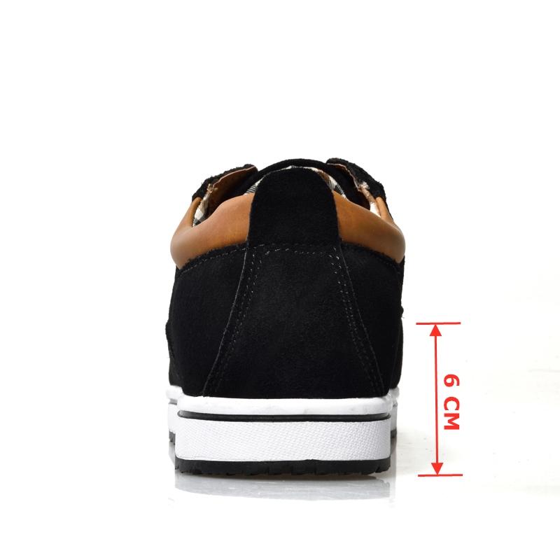 Heightening Shoes Elevator Shoes Height Increase Shoes Men Height Increase Insole 6CM Men Sneakers Sport Black Shoes