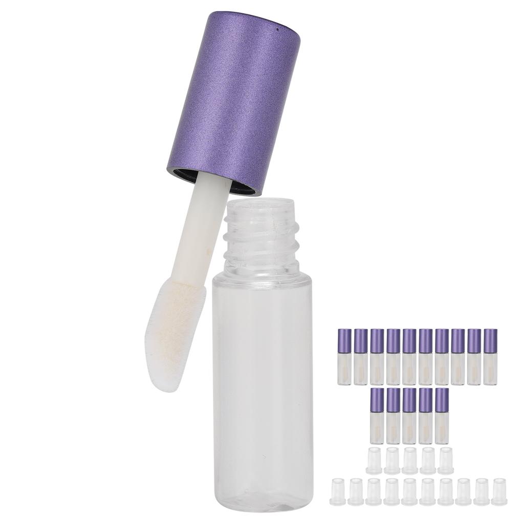 15 Pieces Small Lip Gloss Tube 1.2ML Lip Glaze Bottles Trial Packed Cosmetic Containers with Rubber