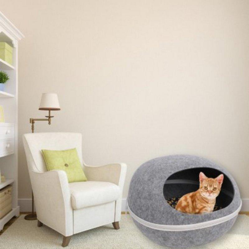 Felt cat nest universal semi-enclosed semi-enclosed detachable and washable breathable eggshell nest for all seasons
