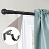 2x Curtain Pole Brackets No Drill Curtain Rod Holder Into Wooden Window Frame