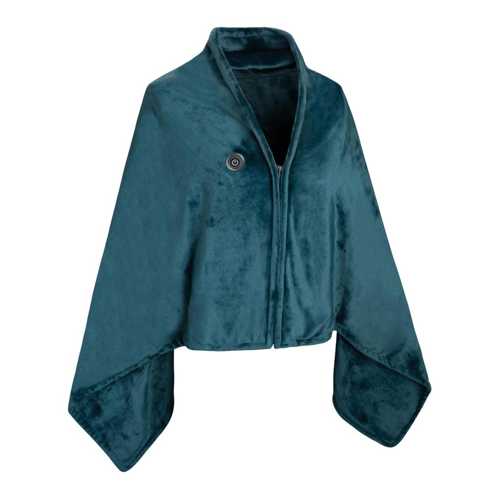 9 Heating Areas USB Electric Heating Blanket Zipper Heated Shawl Wraps Flannel Heated Blanket 3 Temperature Adjustment for Home