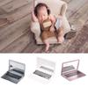 Newborn Photo Props Plastic Laptop Baby Photoshoot Props for Infant Boys or Girls Foldable Mirror for Make-up Durable