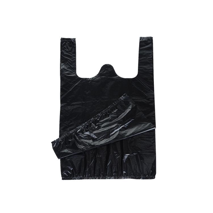 Black Garbage Bag Household Hotel Kitchen Disposable Vest Type Portable Plastic Bag Point Break Type Sorting Garbage Bag