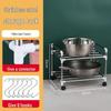 Thick Stainless Steel Multi-Layer Kitchen Pot Rack - Floor-Standing & Multi-Functional Storage Shelf