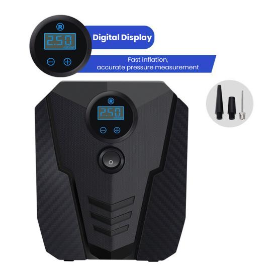 Car Tire Inflator Digital/Pointer Tire Pressure Gauge LED Light Portable Universal Auto Bicycle Motorcycle Tire Pump Electric Air Compressor