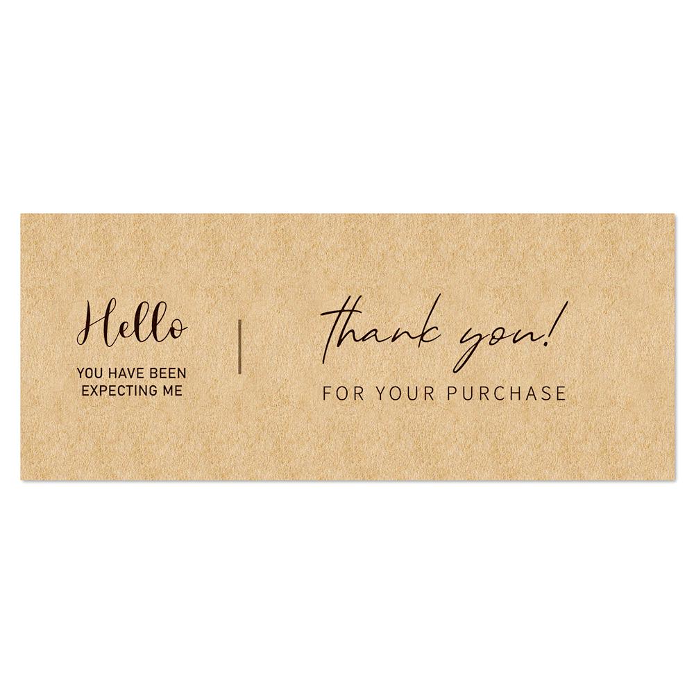 50-Pack White Rectangle Thank You Seal Stickers for Gift Boxes & Packaging