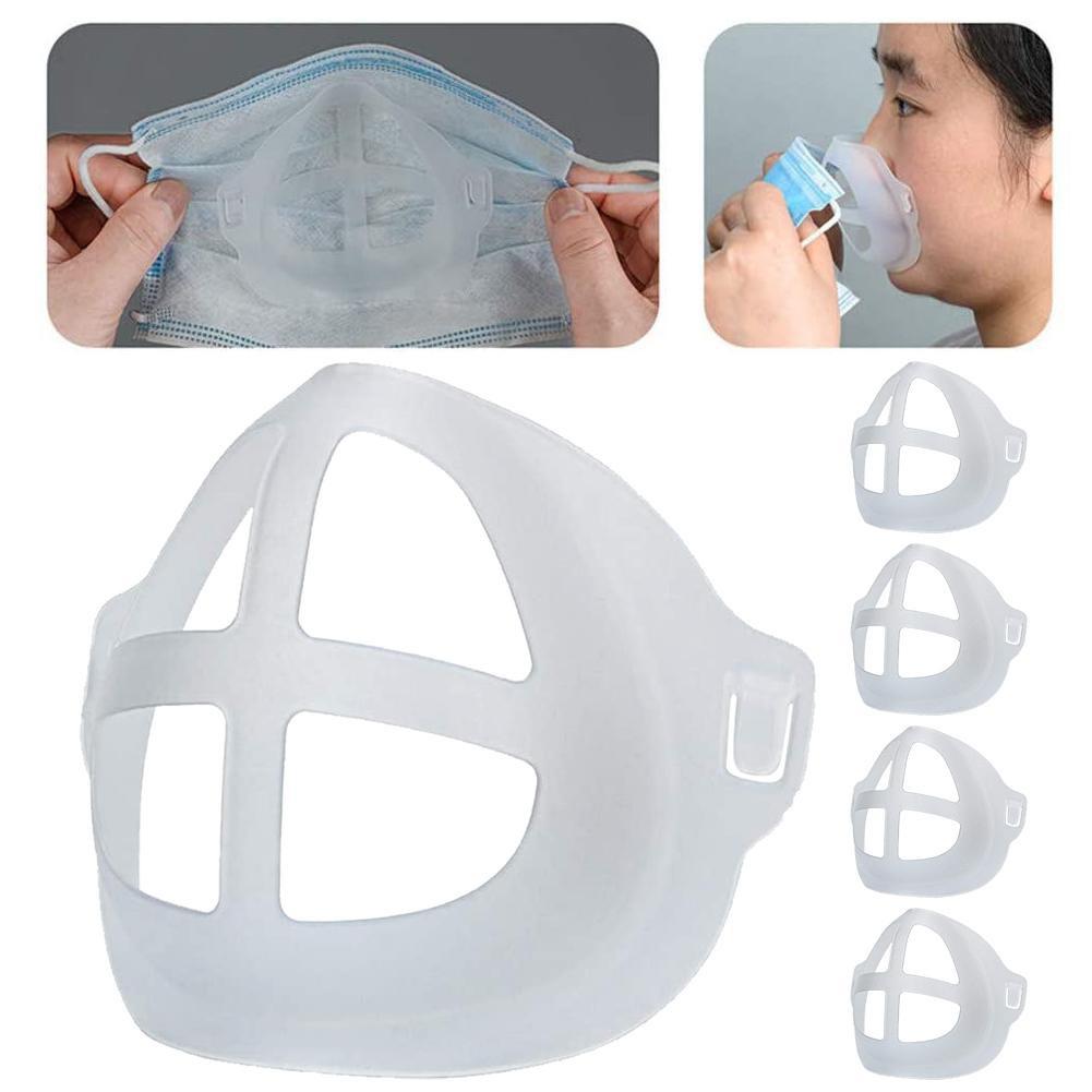 5 piezas/juego de soporte de cojín interior para mascarilla 3D, soporte para mascarilla bucal, ayuda para respirar, soporte para mascarilla, válvula transpirable
