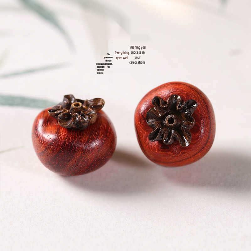 Large Hand-Carved Rosewood & Ebony Persimmon Wenge Beads for Jewelry Collection & DIY