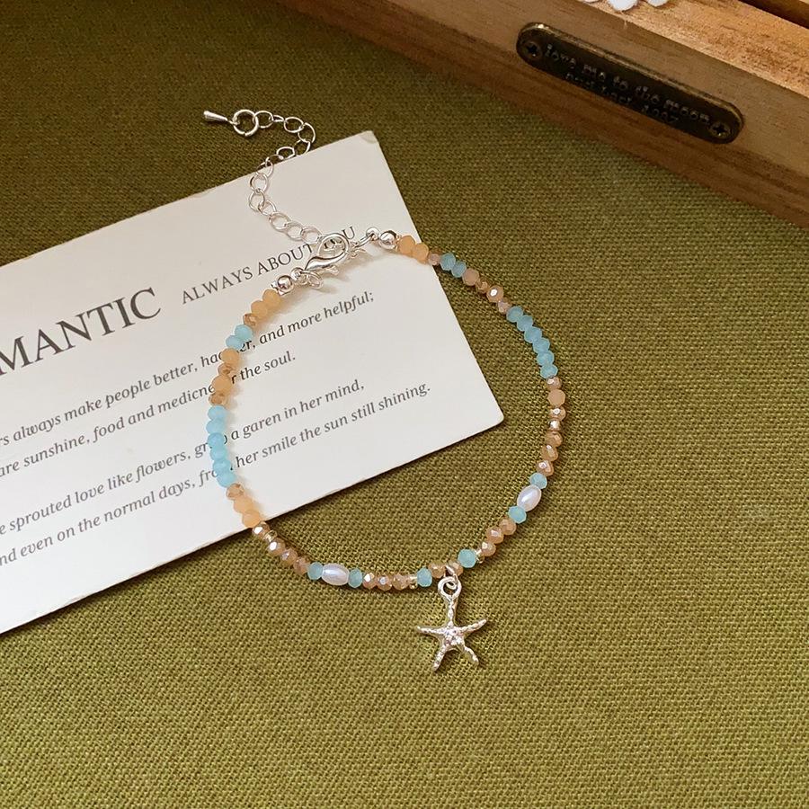 Niche Fashion Seashell & Pearl Star Bracelet for Women - Vacation Style Hand Jewelry