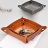 1PZ 25x25cm Stile Nordico Vassoia Portaoggetti in Pelle Organizer da Scrivania Per Chiavi Gioielli Cosmetici Scatola Portaoggetti Organizer Pieghevole Decorazione per la Casa