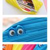 Cute Cartoon Monster Zipper Pen Case Large Capacity Nylon Stationery Organizer Multifunctional Pencil Bag For Students Kids