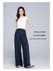 Women's High-Waist Tencel Linen Wide-Leg Pants, Summer 2025, Relaxed, Slimming, Floor-Length
