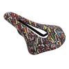 Bicycle Leather Soft Saddle Double Track Seat Tube Mountain Bike Hollow Seat Cushion for CyclingBlack