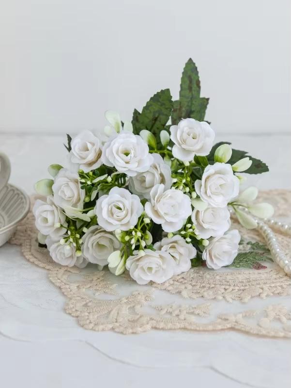 

Artificial Flowers Multi Head Silk Rose Valentine s Wedding Brial Bouquet Garland Decora Home Room Table Needlework Gifts Garden 1 pc