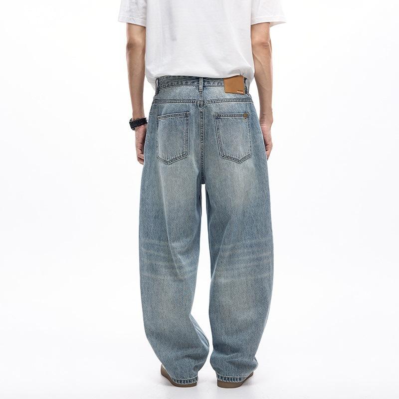 New Spring and Summer Men's Loose Scimitar Pants American High Street Jeans Trousers Men