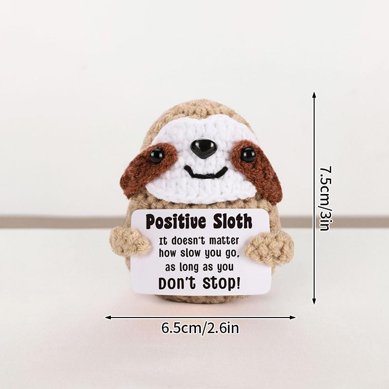 Positive Potato Desk Accessories Crochet Ornament Kawaii Woven Figurine Desktop Offices Accessories Gift for Children Room Decor