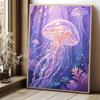 Framed Pearl Painting Kit Jellyfish Ocean DIY 3D Bead Canvas Art Creative Leisure Craft Home Decoration Wall Decor Elegant Fantasy Artwork
