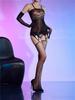 Sexy Women Oil Glossy Shiny Crotchless Bodysuit Sheer See Through Sexy Tights One Piece Thongs Cospaly Maid Garters Leotard