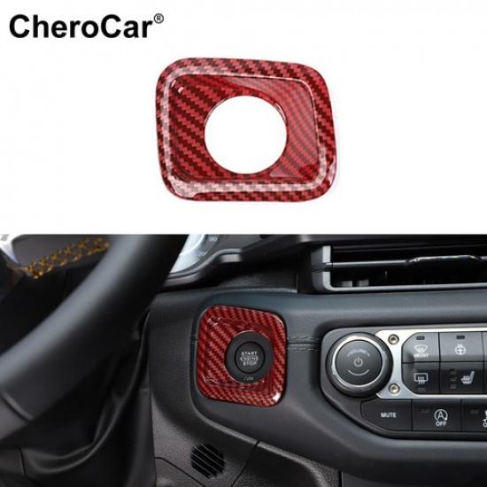 

Engine Start Ignition Switch Push Button Cover Trim for Jeep Wrangler JL JT 24+