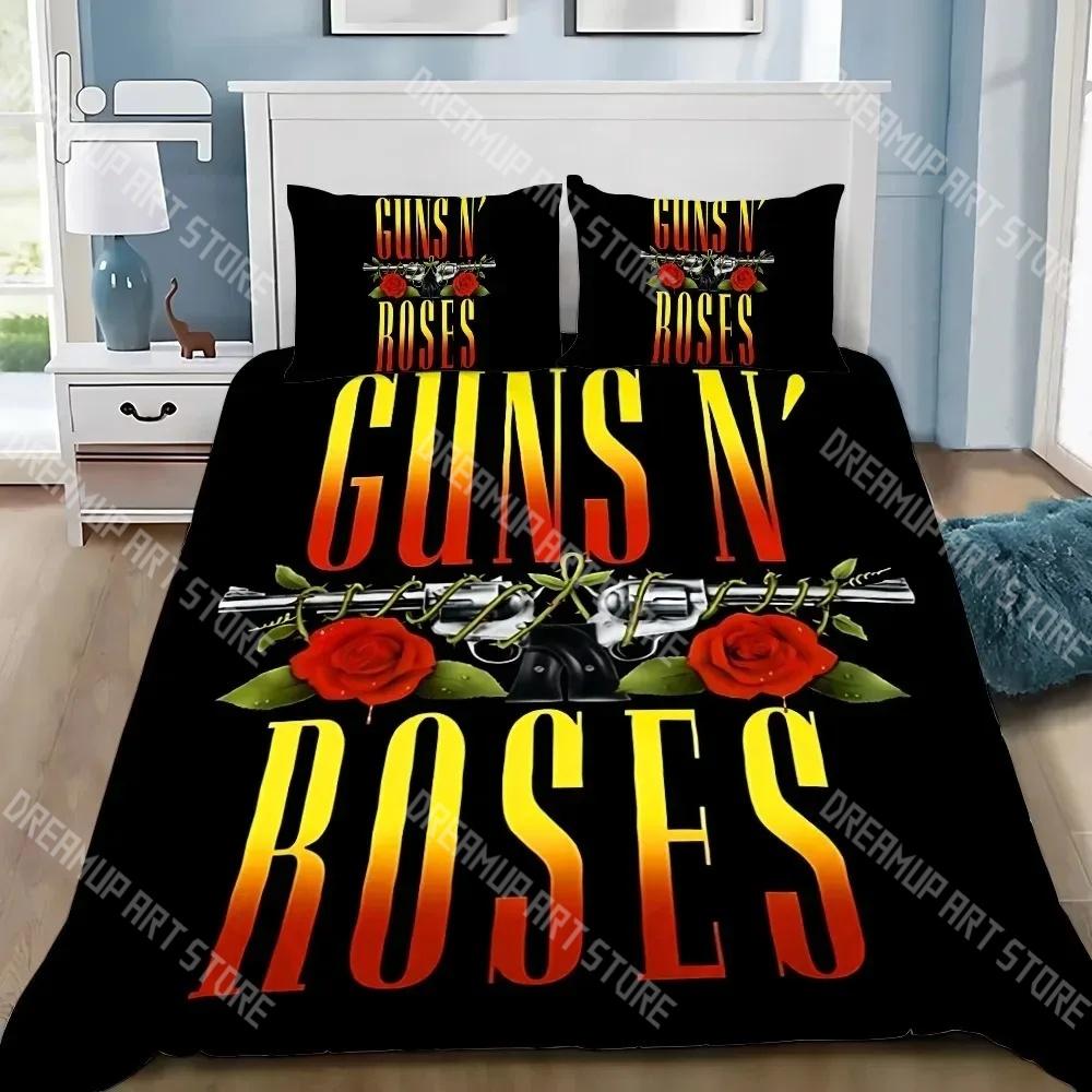 Fashion Band G-Guns N R-Roses Bedding Set Single Twin Full Queen King Size Bed Set Kids Bedroom Duvetcover Sets Bed Sheet Set